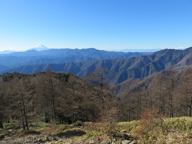 小雲取山から富士山と南アルプス
