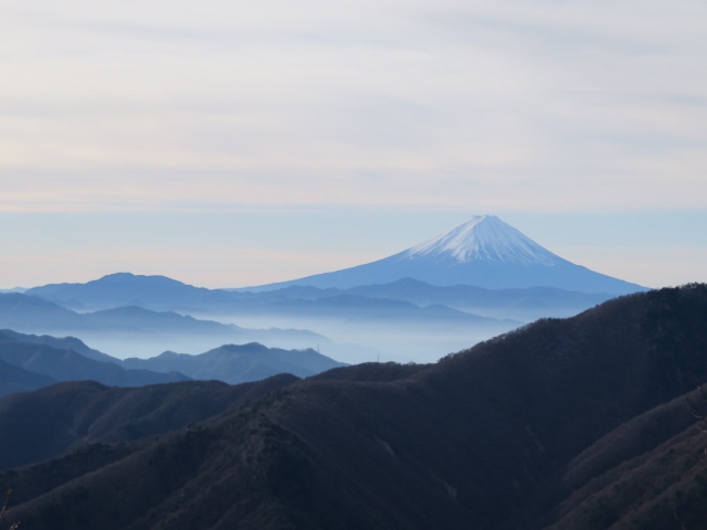 新道分岐手前からの富士山