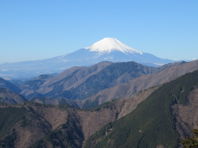 烏尾山山頂から富士山アップ