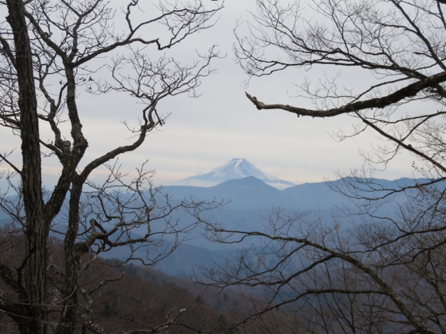 七ッ石山の巻き道から富士山
