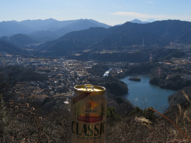 見晴台からの景色とビール