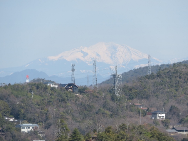 犬山城からの景色（御嶽山）