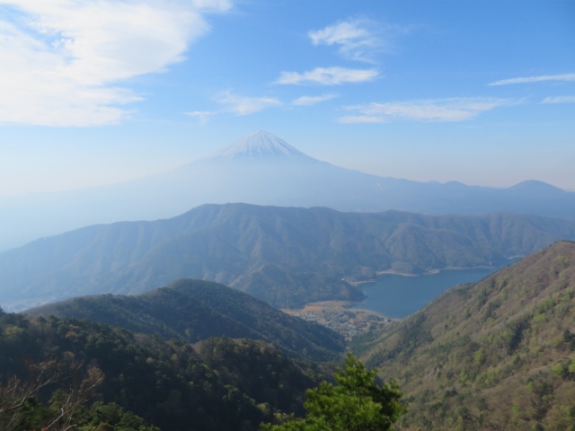 四ヶ岳から西湖と富士山